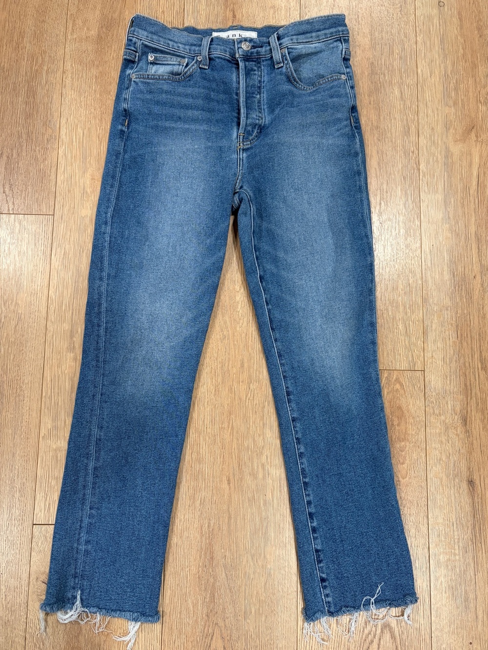Frank & Eileen Cork High Rise Raw Hem Jeans Medium Wash Size 28